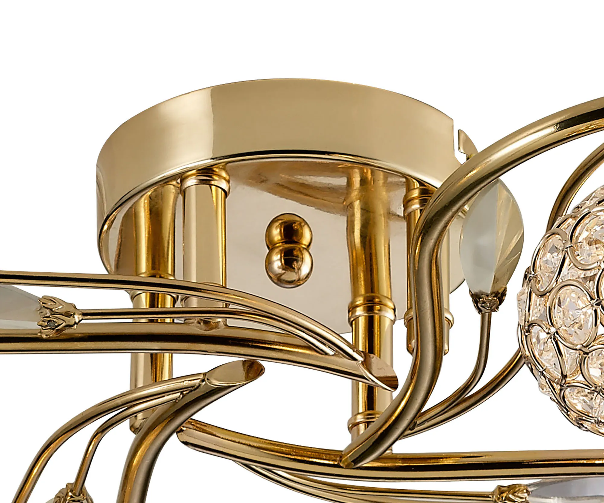 Leimo Crystal Ceiling 4 Light French Gold IL30964  Diyas Leimo French Gold